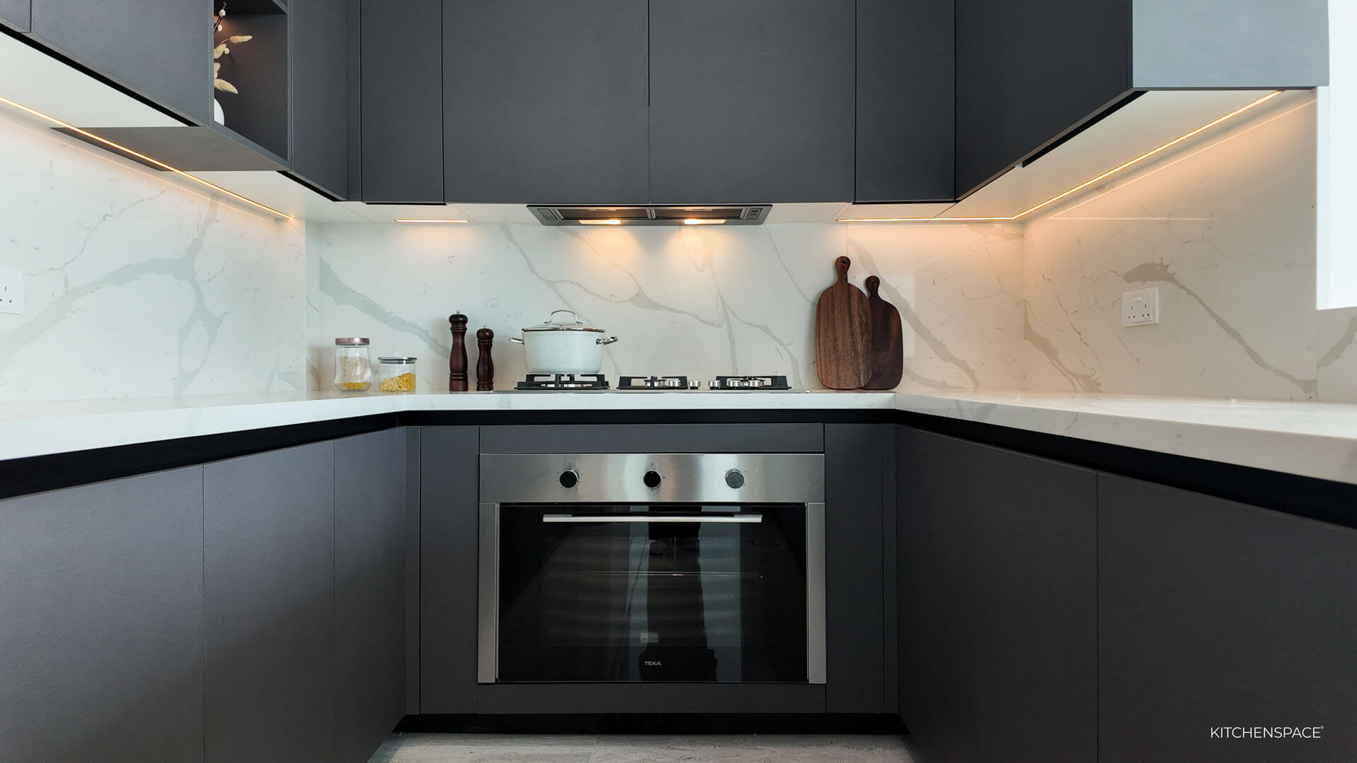 Monochromatic Urban Kitchen Sanctuary